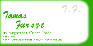 tamas furszt business card